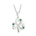 Celtic Woman Silver Emerald Shamrock Necklace