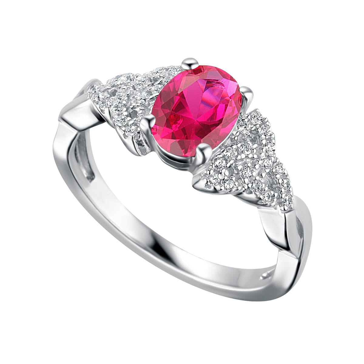 Sterling Silver July Birthstone Trinity Knot Ring – Celtic Collections