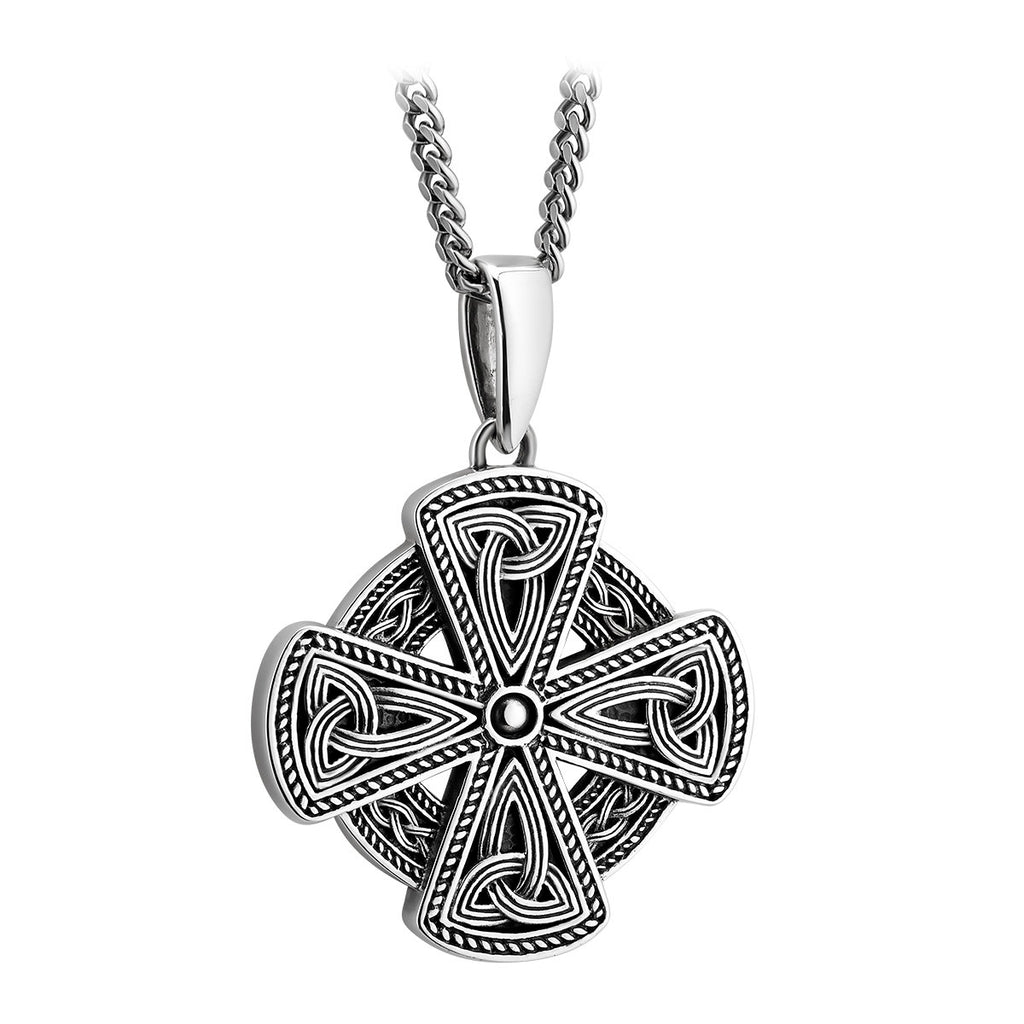 Men's Silver Celtic Cross Necklace