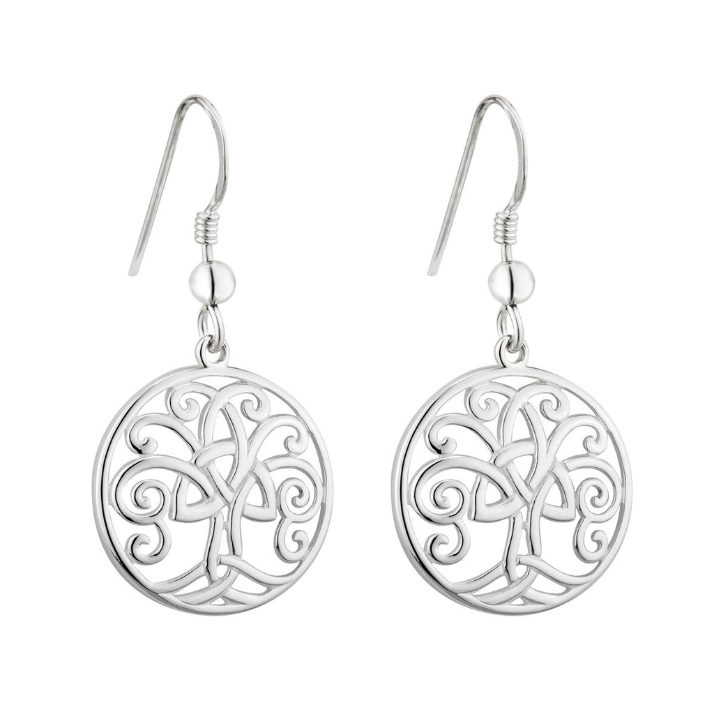Silver Celtic Tree of Life Earrings