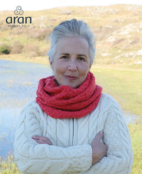Aran Super Soft Merino Wool Snood without buttons