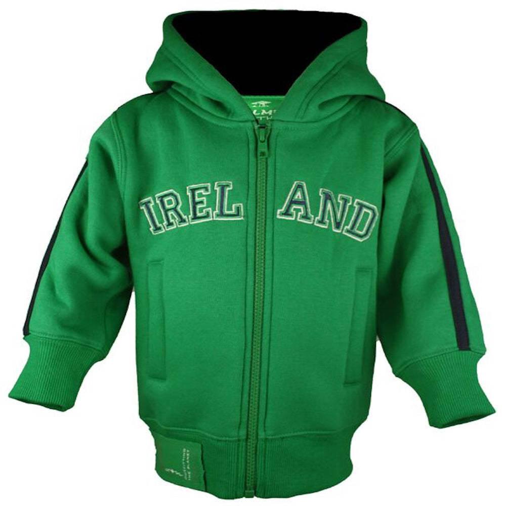 Kids Retro Ireland Green Zip Hoody