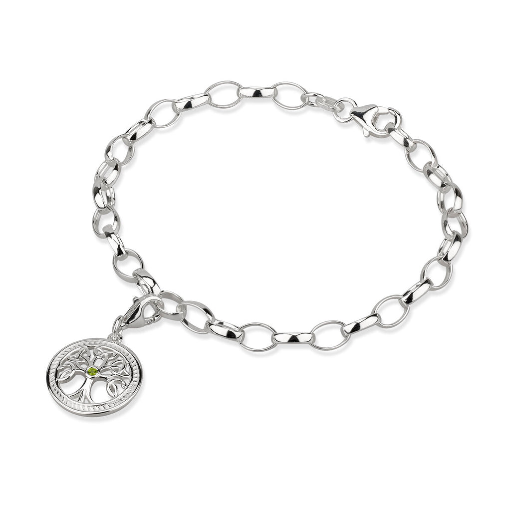Silver Celtic Tree of Life Charm Bracelet