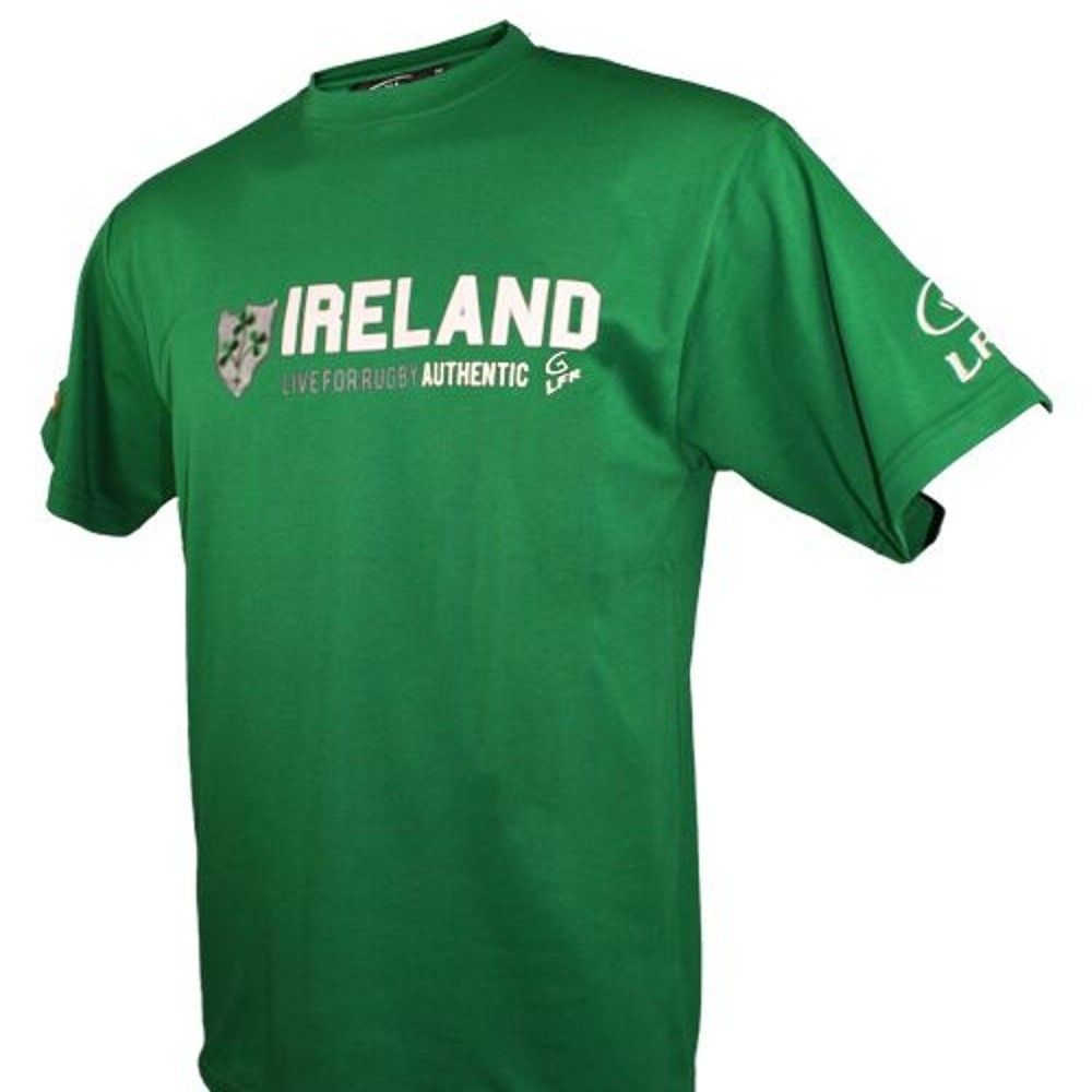 Green Rugby Shamrock Horizontal Ireland T-Shirt