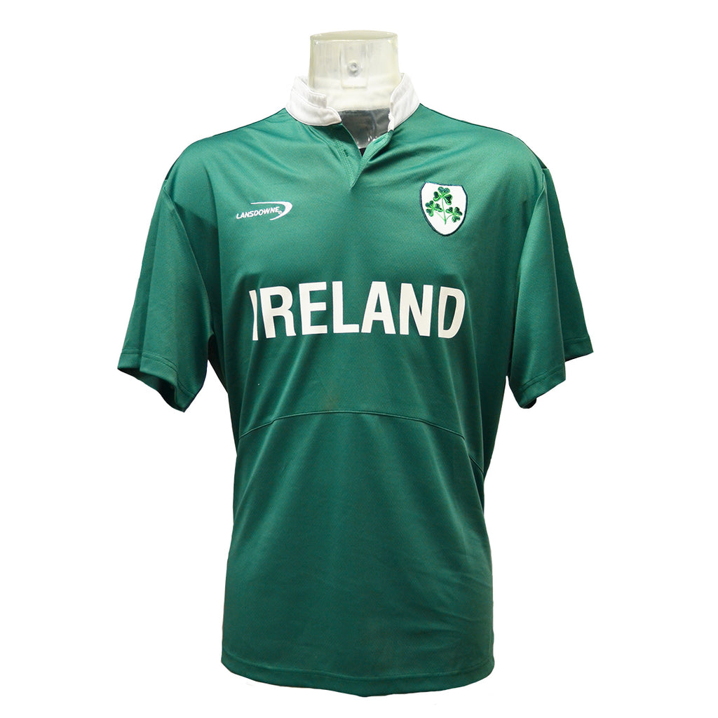 Green Ireland Short Sleeve Rugby Performance Top With Shamrock Crest