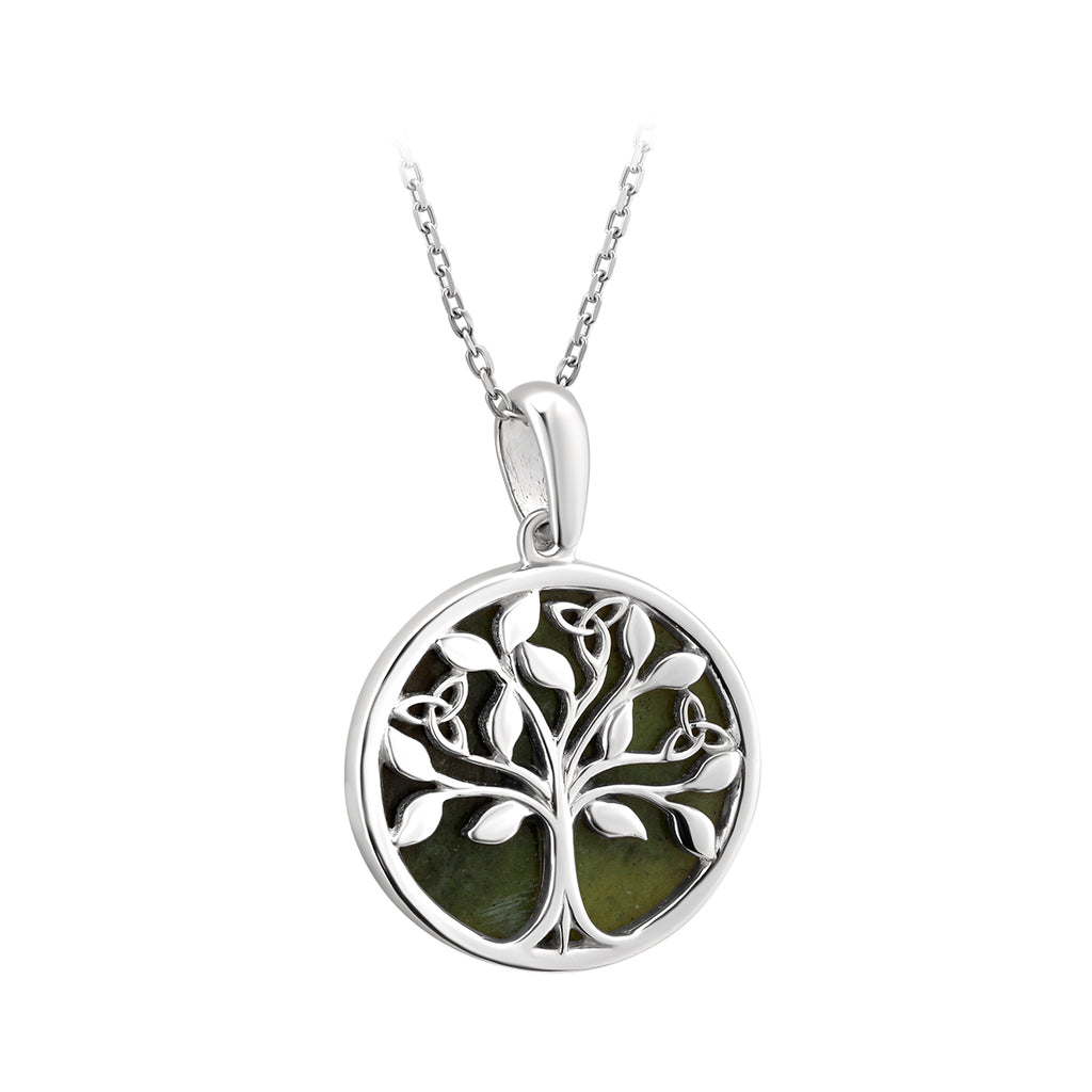 Sterling Silver Marble Tree Of Life Pendant
